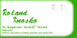 roland knosko business card